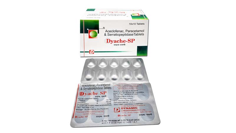 Aceclofeanc 100mg + Paracetamol 325mg + Serratiopeptidase 15mg